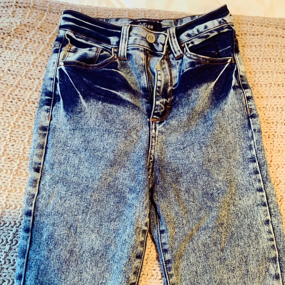 High Waisted Acid Wash Jeans - Size 1